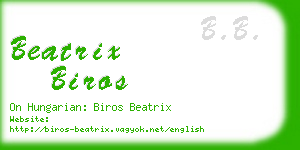 beatrix biros business card